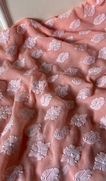 将图像加载到图库查看器中, Women's Lucknowi Handcrafted Faux-Georgette Chikankari Suit Material - HONC0263012