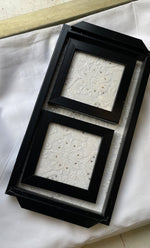 将图像加载到图库查看器中, Handcrafted Chikankari Tray with Two Coasters – Wooden Frame - HONC0269376