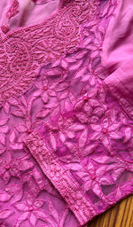 Load image into Gallery viewer, Women's Lakhnavi Handcrafted Cotton Chikankari Kurti - NC1804