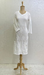 Load image into Gallery viewer, Sufiyani Women's Lucknowi Handcrafted Cotton Chikankari Kurti - HONC0161349