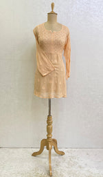 Load image into Gallery viewer, Women's Lakhnavi Handcrafted Viscose Georgette Chikankari Top- HONC0152259