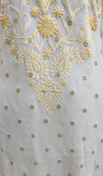 将图像加载到图库查看器中, Women's Lakhnavi Handcrafted Pure Chiffon Chikankari Kurti - NC0904