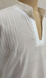 Load image into Gallery viewer, Men's Lucknowi Handcrafted Cotton Chikankari Kurta - NC069910