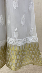 Load image into Gallery viewer, Women's Lucknowi Handcrafted Viscose Georgette Chikankari Palazzo - NC017084