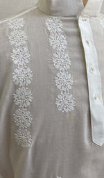 Load image into Gallery viewer, Men's Lucknowi Handcrafted Cotton Chikankari Kurta - HONC0427
