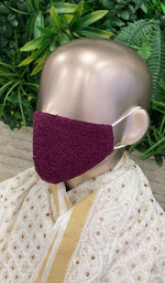 Load image into Gallery viewer, لکھنوی ہاتھ سے تیار شدہ چکنکاری ماسک (5 کا پیک) - NC0M995