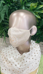 Load image into Gallery viewer, Lucknowi Handcrafted Chikankari Mask (Pack Of 3) - NC0M772