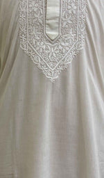 Load image into Gallery viewer, Men's Lucknowi Handcrafted Cotton Chikankari Kurta - HONC021628
