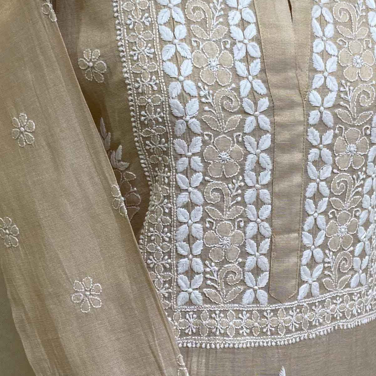 Women's Lakhnavi Handcrafted Cotton Chikankari Kurti - HONC0347150 main image 0