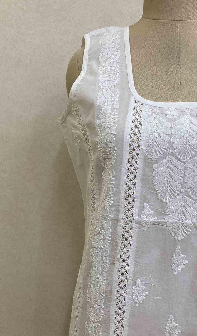 Women's Lucknowi Handcrafted Cotton Chikankari Top - HONC030218