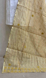 Load image into Gallery viewer, Women's Lakhnavi Handcrafted Chanderi Silk Chikankari Dupatta - HONC049167