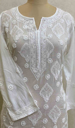 Load image into Gallery viewer, Women's Lucknowi Handcrafted Cotton Chikankari Kurti - NC069816