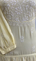 Load image into Gallery viewer, Women's Lakhnavi Handcrafted Cotton Chikankari Top - HONC050865