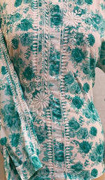 Load image into Gallery viewer, Women's Lakhnavi Handcrafted Fox-Georgette Chikankari Top - HONC056099