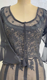 Load image into Gallery viewer, Black Color Georgette Chikankari Anarkali Dress