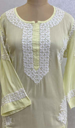 Load image into Gallery viewer, Women's Lakhnavi Handcrafted Modal Cotton Chikankari Kurta And Palazzo Set - HONC056779