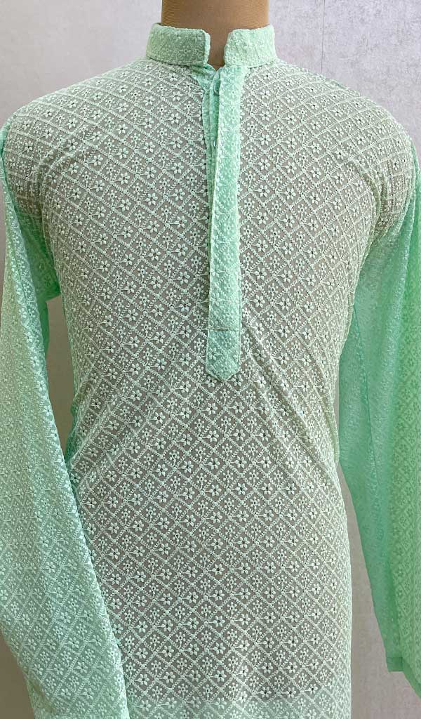 Men's Faux-Georgette Hakoba Kurta - NC06991200