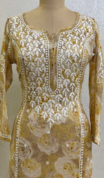 Load image into Gallery viewer, Women's Lucknowi Handcrafted Cotton Chikankari Kurti - HONC092306
