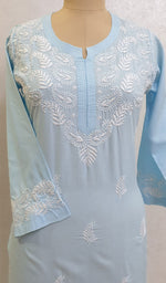 Load image into Gallery viewer, Women's Lucknowi Handcrafted Mul Cotton Chikankari Kurti - HONC097726