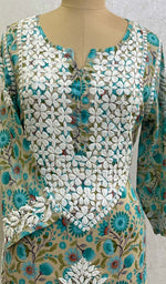 Load image into Gallery viewer, Zainish Women's Lucknowi Handcrafted Mul Cotton Chikankari Kurti - HONC0135929