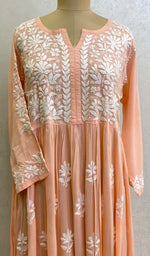 Load image into Gallery viewer, Women's Lucknowi Handcrafted Modal Cotton Chikankari Dress - HONC0121461