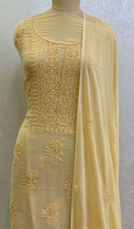 Load image into Gallery viewer, Women's Lucknowi Handcrafted Viscose Georgette Chikankari Suit Material - HONC091967