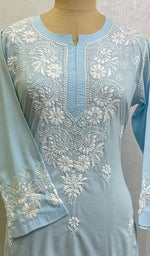 将图像加载到图库查看器中, Women's Lucknowi Handcrafted Mul Cotton Chikankari Kurti - HONC0105311