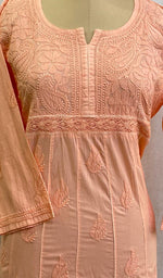 Load image into Gallery viewer, Women's Lakhnavi Handcrafted Cotton Chikankari Top - HONC0111339