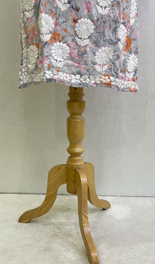 Women's Lucknowi Printed Handcrafted Cotton Chikankari Kurti - HONC0130585