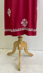 Load image into Gallery viewer, Sifa Women's Lucknowi Handcrafted Modal Cotton Chikankari Gown - HONC0122092