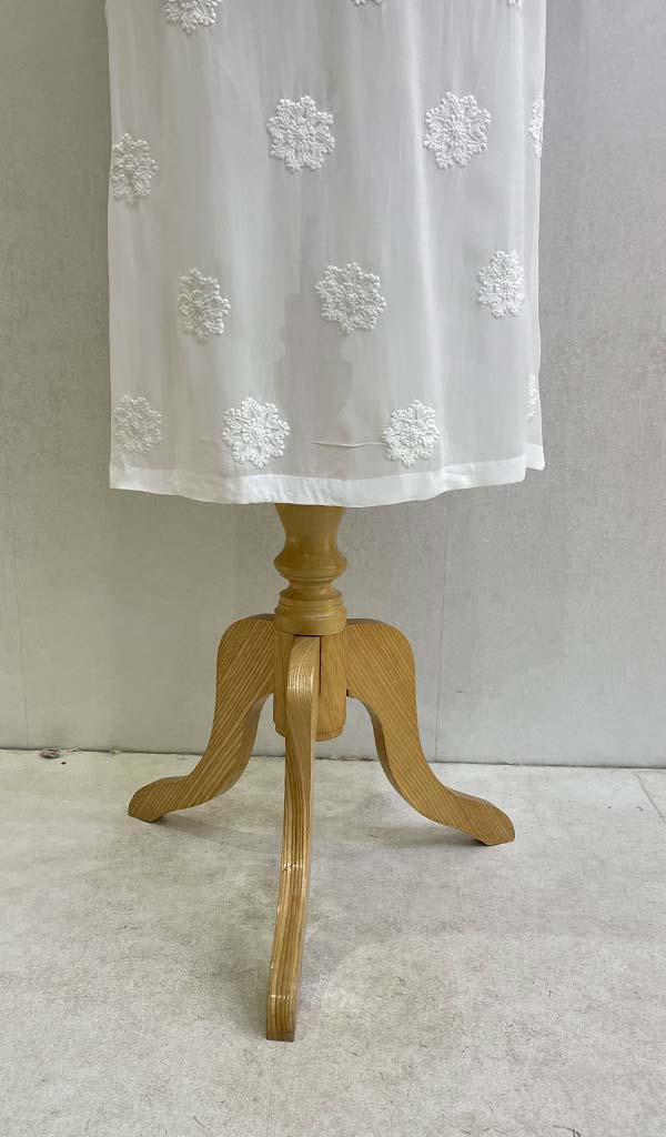 Lakhnavi 手工粘胶乔其纱 Chikankari Kurti - HONC0127170