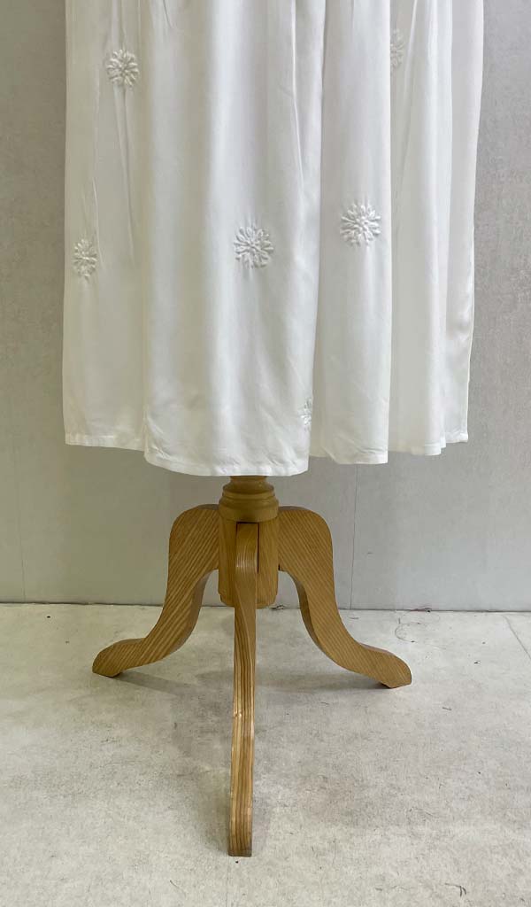 Women's Lucknowi Handcrafted Modal Cotton Chikankari Angrakha - HONC0127187