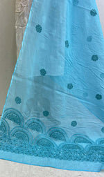Load image into Gallery viewer, Women's Lucknowi Handcrafted Kota Cotton Chikankari Dupatta - Honc0120271
