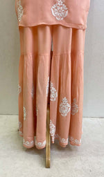 Load image into Gallery viewer, Women's Lakhnavi Handcrafted Modal Cotton Chikankari Kurta And Palazzo Set - HONC0132657
