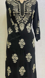 Load image into Gallery viewer, Women's Lucknowi Handcrafted Modal Cotton Chikankari Kurti - HONC0137408