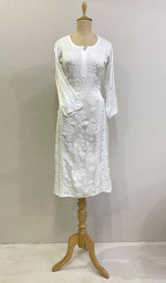 Load image into Gallery viewer, Women's Lucknowi Handcrafted Modal Cotton Chikankari Kurti - HONC0200248