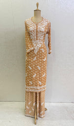 Load image into Gallery viewer, Women's Lakhnavi Handcrafted Modal Cotton Chikankari Kurta And Palazzo Set - HONC0153863