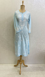 将图像加载到图库查看器中, Women's Lucknowi Handcrafted Mul Cotton Chikankari Kurti - HONC0105311