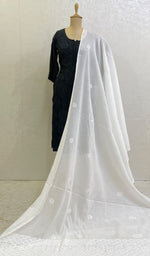 Load image into Gallery viewer, Women's Lucknowi Handcrafted Cotton Chikankari Dupatta - HONC0160543