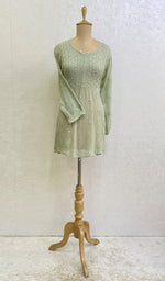 Load image into Gallery viewer, Women's Lucknowi Handcrafted Viscose Georgette Chikankari Top - HONC0152264