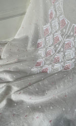 Load image into Gallery viewer, Women's Lakhnavi Handcrafted Mul Chanderi Unstitched Kurta And Dupatta Set - HONC0319457