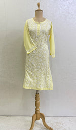 Load image into Gallery viewer, Women's Lucknowi Handcrafted Cotton Chikankari Kurti - HONC0164353