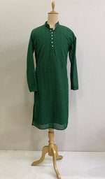 Load image into Gallery viewer, Men's Faux-Georgette Hakoba Kurta - HONC0186487