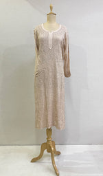 将图像加载到图库查看器中, Sadaf Women's Lakhnavi Handcrafted Viscose Georgette Chikankari Kurti - HONC0204847