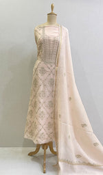 将图像加载到图库查看器中, Women's Lakhnavi Handcrafted Maheshwari Mul Chanderi Kurta And Dupatta Set - HONC0170001