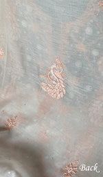 Load image into Gallery viewer, Shirin Women's Lakhnavi Handcrafted Mul Chanderi Unstitched Kurta And Dupatta Set - HONC0253637