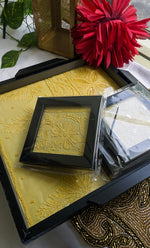 Load image into Gallery viewer, Chikankari Tray with Four Coasters - HONCO254720