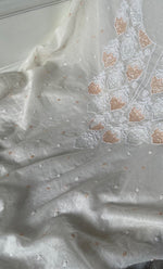 将图像加载到图库查看器中, Women's Lakhnavi Handcrafted Mul Chanderi Unstitched Kurta And Dupatta Set - HONC0319458