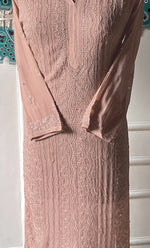 将图像加载到图库查看器中, Yusra Women's Lakhnavi Handcrafted Viscose Georgette Chikankari Kurti- HONC0333808