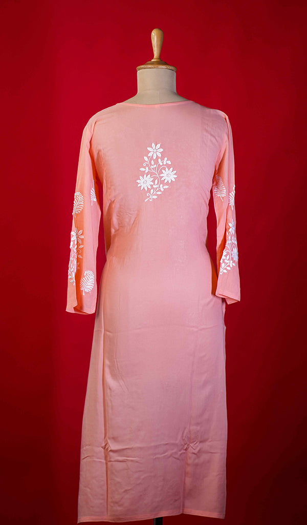 Reet Women's Lucknowi Handcrafted Modal Cotton Chikankari Kurti - HONC0211984